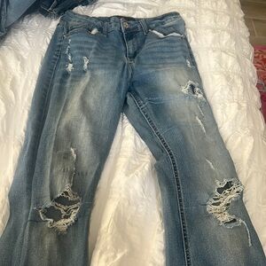 Light washed indigo rein boot cut jeans